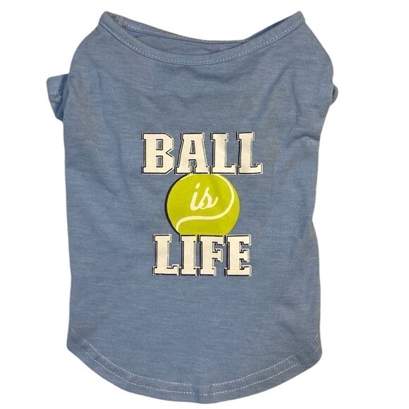 Lightweight Dog “Ball is Life” Statement Tee Shirt - Picture 1 of 5